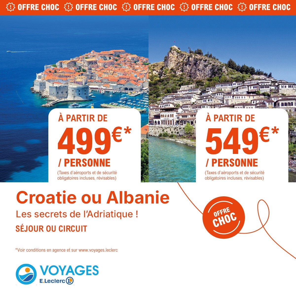 offre choc voyage croatie